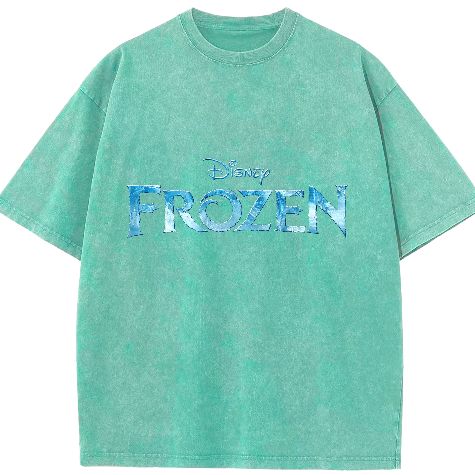 （画像用） アナと雪の女王 アンナ エルサ Frozen Anna Elsa 綿100% ヴィンテージ風 半袖Tシャツ（フロントプリント）